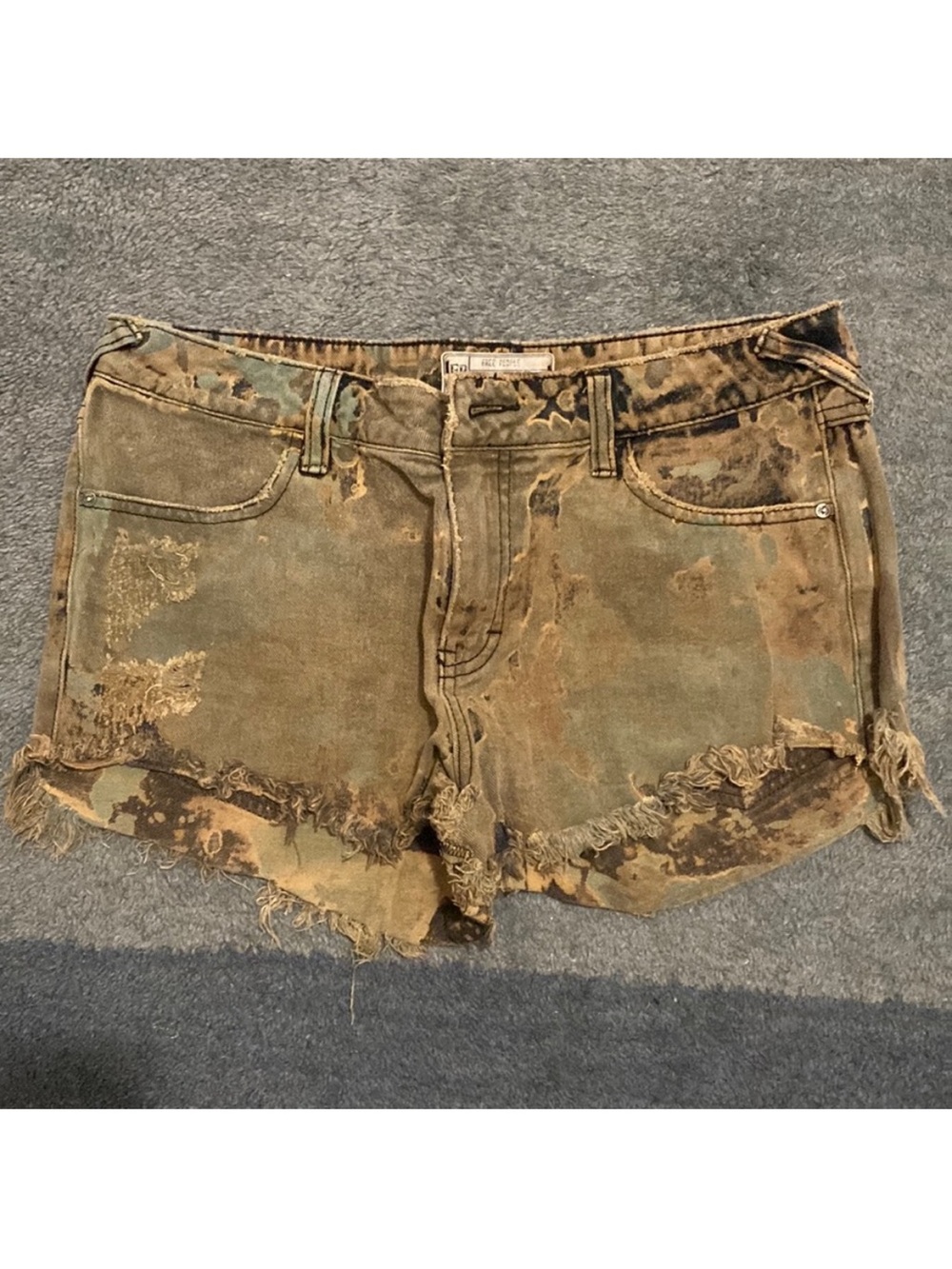 Free People Distressed Denim Shorts